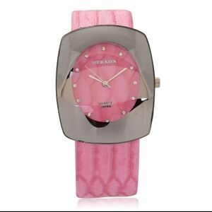 STRADA Watch Austrian Crystal Pink Band